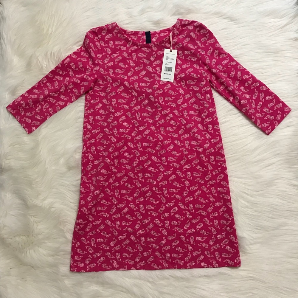 Vineyard Vines Polka Dot Whale Print Girls Dress